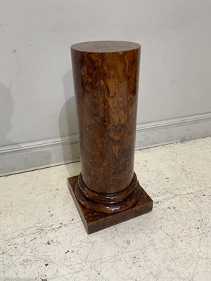 Lot 1083 - A faux marble column, height 87cm, width 38cm,...