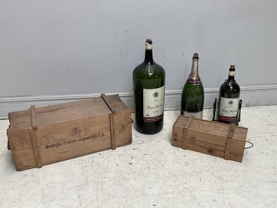 Lot 1376 - A collection of empty vintage wine and...