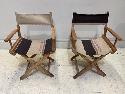 Lot 1208 - A pair of folding director's chairs.