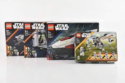 Lot 634 - LEGO STAR WARS; four boxed and sealed sets,...