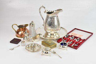 Lot 34 - A collection of silver plated items, to...