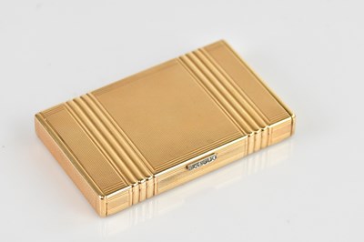Lot 445 - A good 15ct yellow gold cigarette box of...