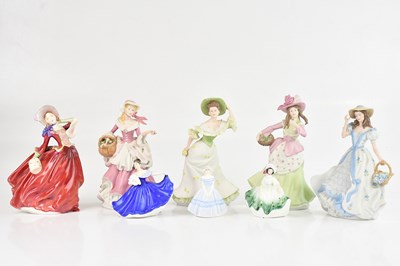 Lot 1413 - WEDGWOOD; four bisque figures, comprising...