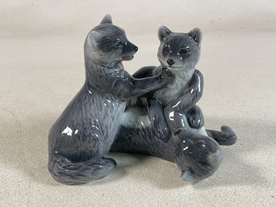 Lot 224 - ROYAL COPENHAGEN; a porcelain model of a group...