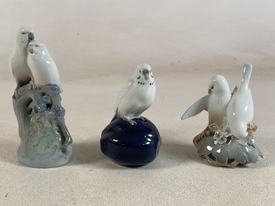 Lot 218 - ROYAL COPENHAGEN; porcelain models comprising...