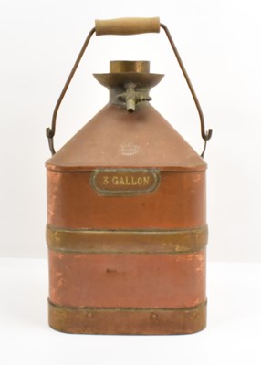Lot 427 - A vintage copper petrol check pump measure,...