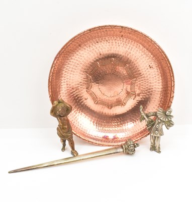 Lot 329 - L R I BORROWDALE; a hand beaten copper bowl,...