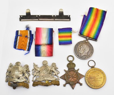 Lot 355 - Three WWI medals comprising the British War...
