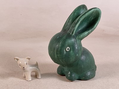Lot 281 - DENBY; a 'Danesby' ware range green glazed...
