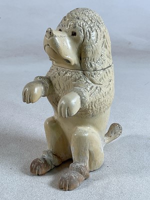 Lot 93 - A vintage wooden tobacco jar in the form of a...