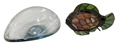 Lot 107 - IN THE STYLE OF TIFFANY & CO; a modern stained...