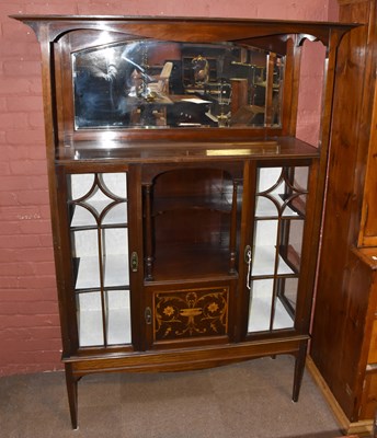 Lot 1575 - A large Edwardian mahogany display cabinet