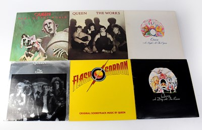Lot 243 - QUEEN; six albums comprising, 'The Game', 'A...
