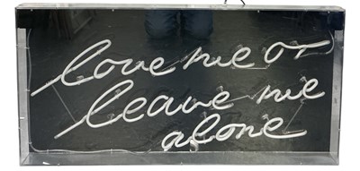 Lot 360 - A modern LED light-up wall hanging sign, 'Love...