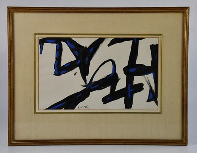 Lot 48 - KLINE; watercolour, abstract study, signed...