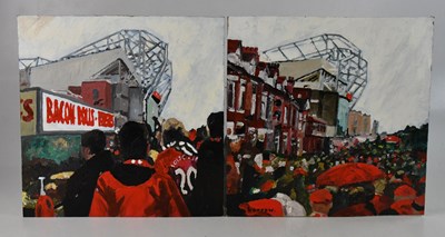 Lot 106 - DAVID BARROW: a pair of oils on board, Old...
