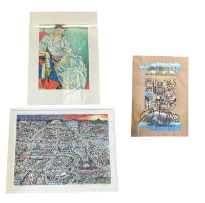 Lot 250 - KATE CHIDLEY; a signed print, 'Glastonbury...