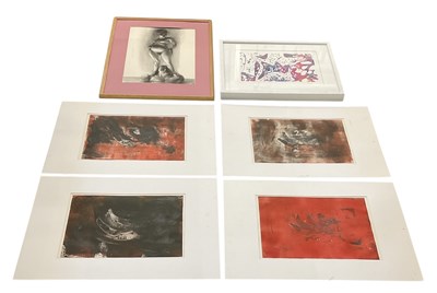 Lot 295 - UNATTRIBUTED; a Polish figural charcoal...