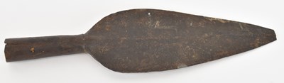 Lot 349 - A 19th century iron spearhead, possibly...