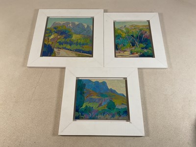 Lot 308 - CONTEMPORARY SPANISH SCHOOL; three oils on...