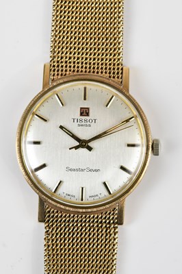 Lot 1105 - TISSOT; a gentleman's 9ct gold wristwatch, the...