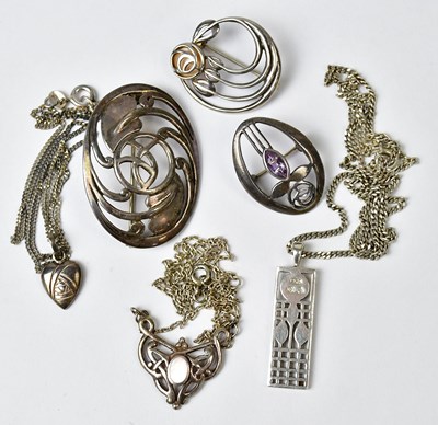 Lot 852 - A group of sterling silver Charles Rennie...