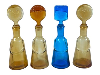 Lot 169 - EMPOLI: four mouldblown Italian glass...