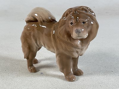 Lot 240 - BING & GRONDAHL; a porcelain model of a chow...