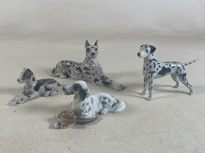 Lot 227 - BING & GRONDAHL; four porcelain models of...
