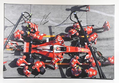 Lot 441 - F1 INTEREST; an autographed canvas on board of...