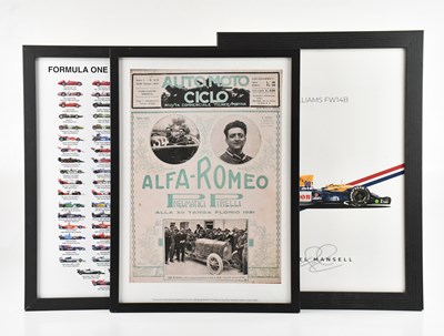 Lot 423 - ALFA ROMEO; a reproduction print for...