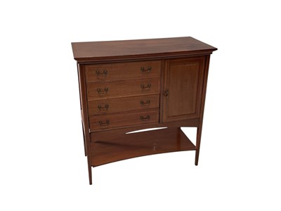 Lot 1168 - An Edwardian inlaid mahogany and crossbanded...