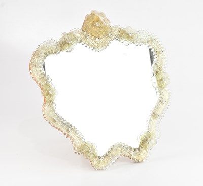 Lot 334 - A Venetian style decorative glass easel mirror,...