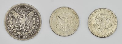 Lot 1615 - A silver dollar, 1878, San Francisco Mint, and...