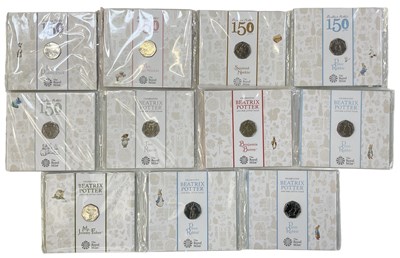 Lot 1591 - THE ROYAL MINT; six collectable cupro-nickel...