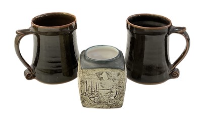 Lot 624 - TROIKA; a small abstract art pottery squat...