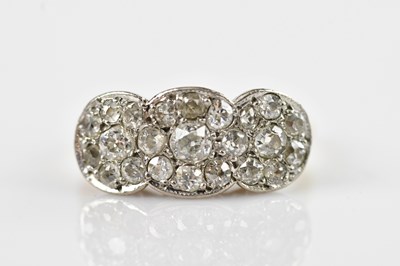 Lot 492 - A 19th century yellow and white metal diamond...