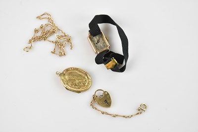 Lot 13 - A 9ct yellow gold lady's cocktail watch, the...