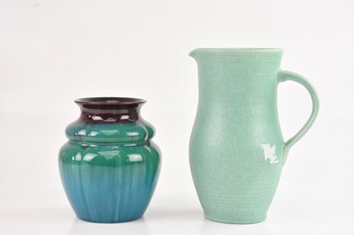 Lot 1586 - ROYAL LANCASTRIAN; a shaped vase with thick...