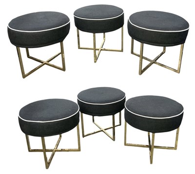Lot 37 - A set of six modern contemporary black...