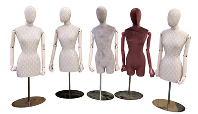 Lot 459 - A set of five modern upholstered fashion...