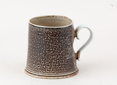 Lot 630 - STEVE HARRISON (born 1967); a salt glazed mug...
