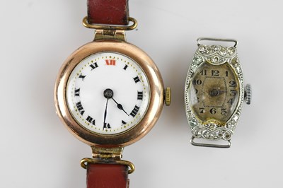 Lot 1123 - An Art Deco platinum and diamond set cocktail...