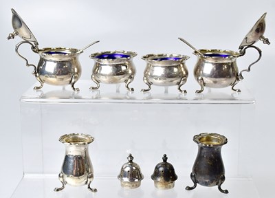 Lot 558 - WALKER & HALL; a George V six-piece hallmarked...