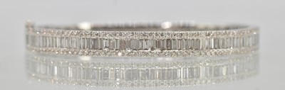 Lot 1440 - A modern 18ct white gold diamond cocktail snap...