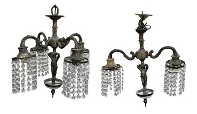 Lot 102 - An early 20th century spelter figural four...