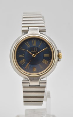 Lot 1682 - DUNHILL; a lady's stainless steel 'Millennium'...