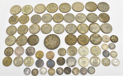 Lot 1558 - A quantity of mostly pre-1947 UK coins, with...