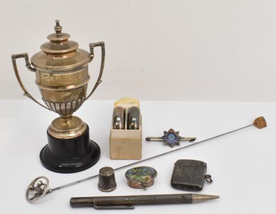Lot 1081 - Various small hallmarked silver comprising a...