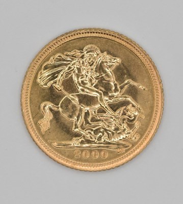 Lot 1550 - An Elizabeth II half sovereign, 2000.